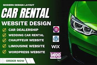 build car rental website, chauffeur website, limo rental and car booking website