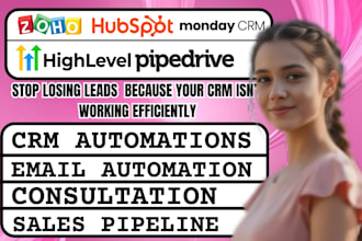 fix hubspot gohighlevel crm zoho crm pipedrive monday CRM automation workflows