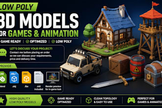 model 3d low poly game ready assets