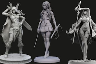 sculpt custom 3d miniature, figurine, character stl for 3d printing