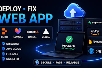 deploy replit fix lovable web app vercel base44 supabase aws cloud firebase dns