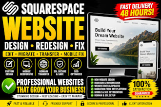 squarespace website design redesign edit transfer domain migrate fix mobile