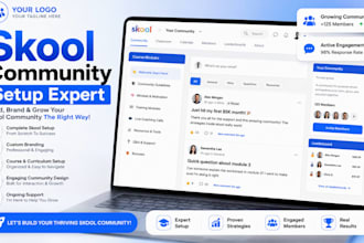 skool community setup, online course creation community manager