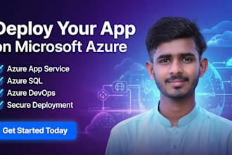 configure azure app service, vm and database on azure