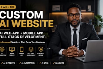 do custom ai website ai web app mobile app full stack website design