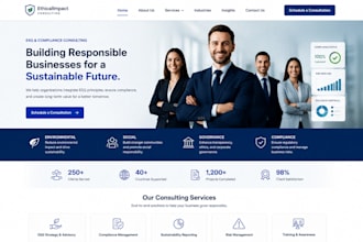 create a compliance or esg consulting firm website