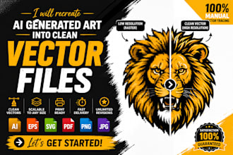 recreate ai generated art and designs into vector