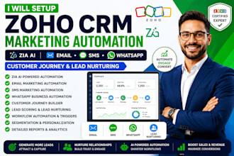 zoho crm marketing automation zia ai email sms whatsapp customer lead nurturing