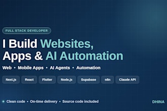 build n8n automation workflows and ai agents and website  build mobile app