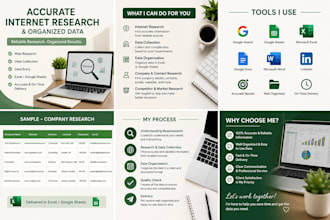 do accurate internet research and collect organised data