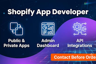 develop shopify public apps and custom shopify apps