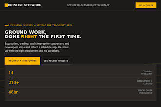 design a modern one page website