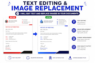 edit or replace text in up to 3 images with clean, accurate, and professi