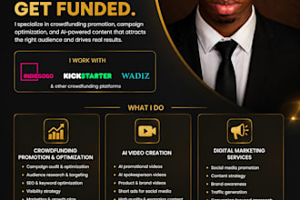 promote your kickstarter or indiegogo crowdfunding campaign