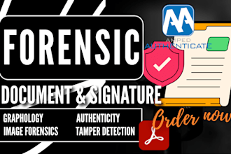 do forensic handwriting analysis, questioned documents examination and reports