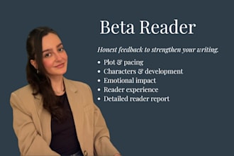 beta read your novel with detailed feedback