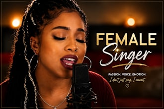 be your female vocalist and singer ,songwriter for pop, rnb, custom songs