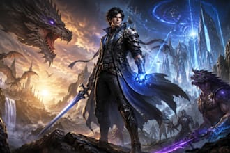 create fantasy comic and manga character art