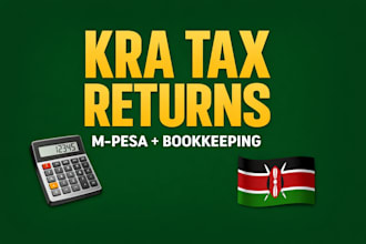 do kra tax returns, mpesa reconciliation and bookkeeping for kenya