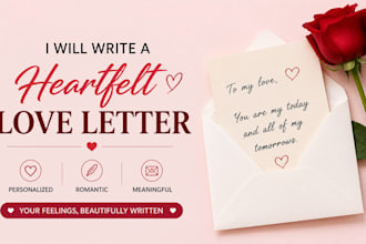 write a heartfelt, romantic, and personalized love letter for any occasion
