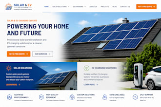 create solar or ev charging installation contractor website