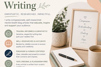 write trauma informed mental health articles