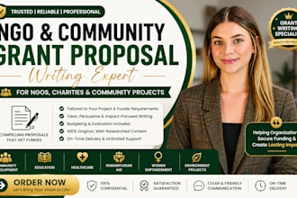 write grant proposals for ngos, charities, and community projects
