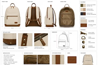 do custom totebag design 3d model bags backpck techpack handbag design