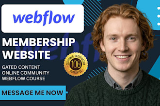 design webflow membership website webflow course site webflow community website