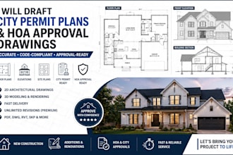 draft city plans and elevation for hoa architectural approval