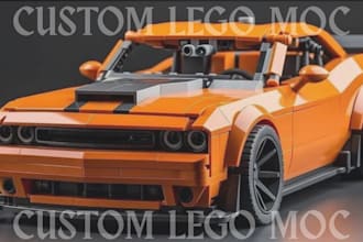 design custom lego moc cars, houses, vehicles, toys and PDF instructions