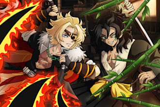 draw your kimetsu no yaiba oc