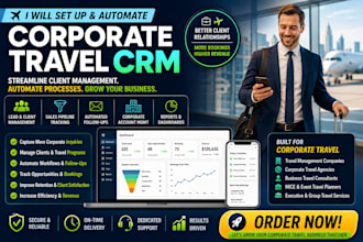 set up and automate corporate travel CRM system
