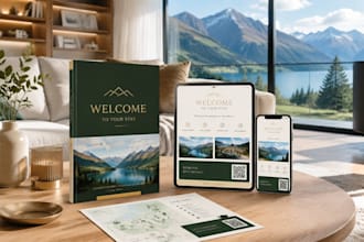 create a professional airbnb welcome book and local travel guide