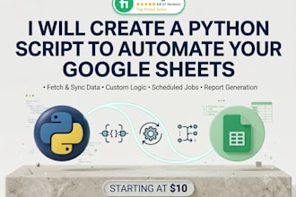 write a python script to automate google sheets via API