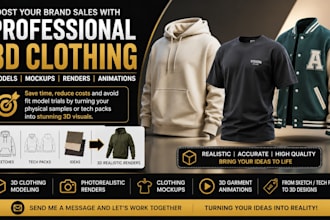 make 3d fashion clothing, mockups and animations with clo 3d