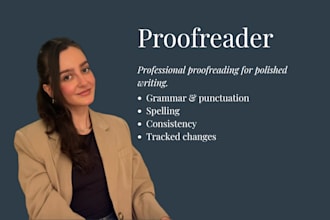 professionally proofread your writing or manuscript