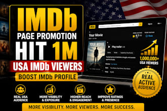 do imdb page promotion hit 1m USA imdb viewers boost imdb profile imdb promotion