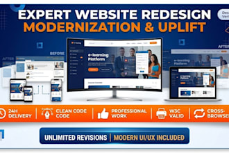 do a modern website redesign and responsive web uplift