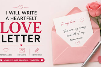 write a heartfelt, romantic, and personalized love letter for any occasion