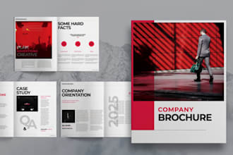 design modern company profile brochure, business proposal and quotation template
