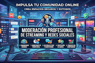 be your spanish social media and live streaming moderator