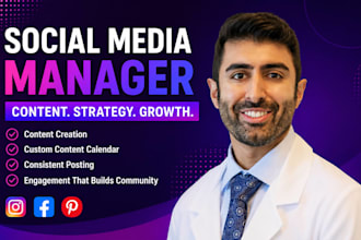 be social media manager and content creator for instagram facebook pinterest