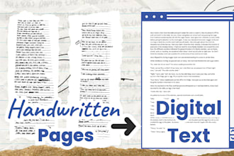 type your handwritten or scanned pages into clear digital text