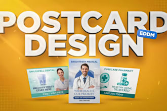 design healthcare, medical eddm postcard, direct mail and business flyer