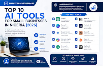 do a professional web research, market research etc