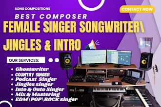 be your pro female vocal singer songwriter and a producer