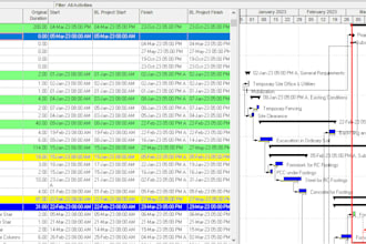 create professional primavera p6 project schedules and wbs