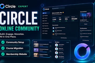 setup circle so circle online community circle online course circle so website