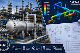 asme pressure vessel, caesar ii pipe stress analysis and code compliance design